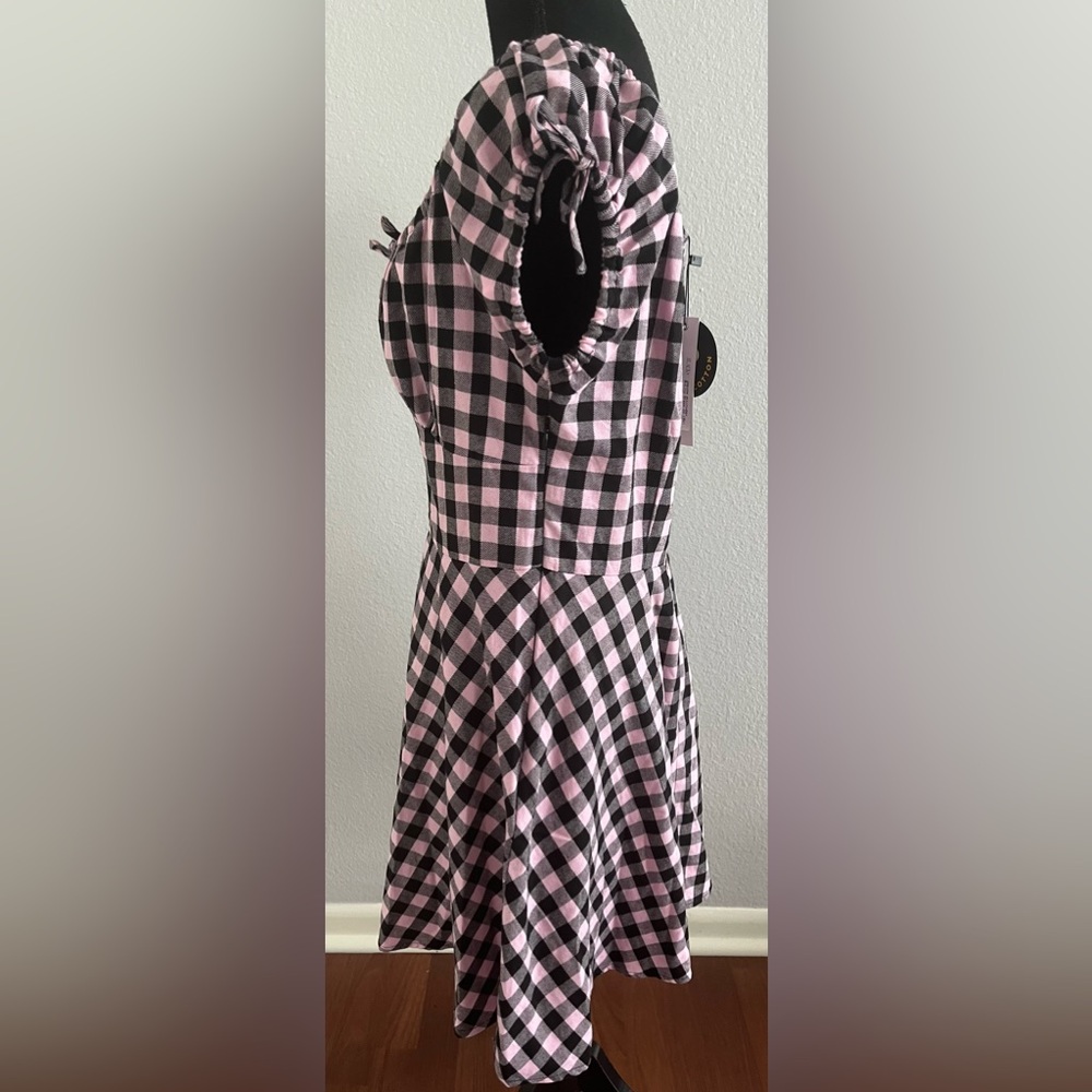 ModCloth (Black Friday) Attitudes in Check A-Line Dress - Picture 6 of 8
